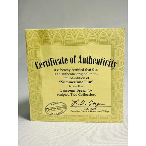 NWT Hawthorne Village Summertime Fun Seasonal Splendor Sculpted Tree Fairy - Picture 8 of 8